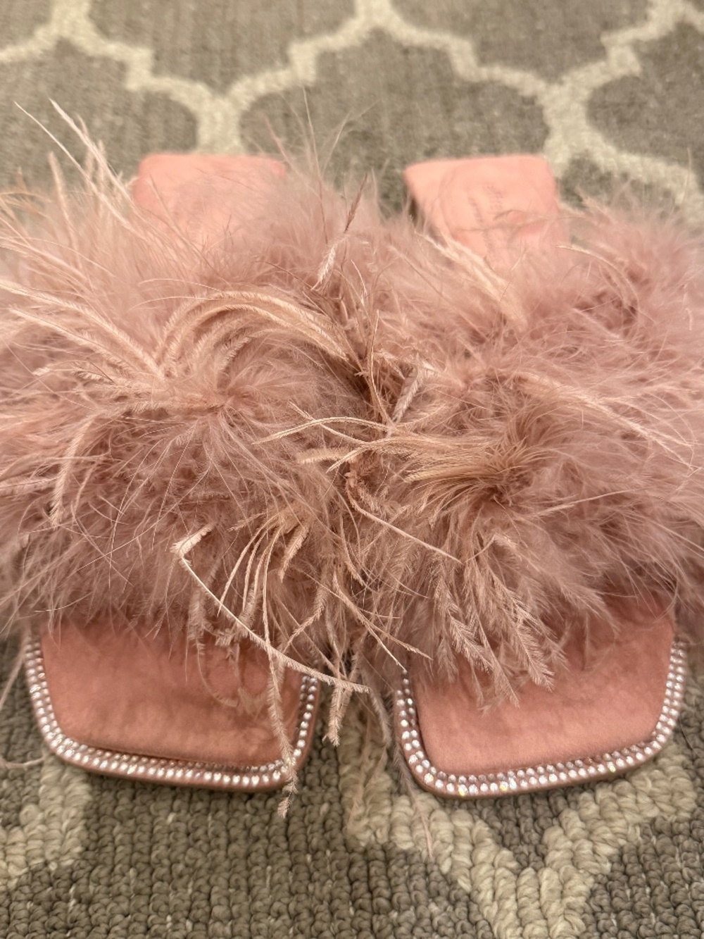 Jeffrey Campbell x Anthropologie Feather Slide Sandals
